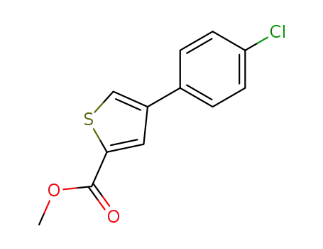 Molecular Structure of 848483-63-6 (2-Thiophenecarboxylic acid, 4-(4-chlorophenyl)-, methyl ester)