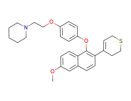 1-(2-{4-[2-(3,6-dihydro-2H-thiopyran-4-yl)-6-methoxy-naphthalen-1-yloxy]-phenoxy}-ethyl)-piperidine