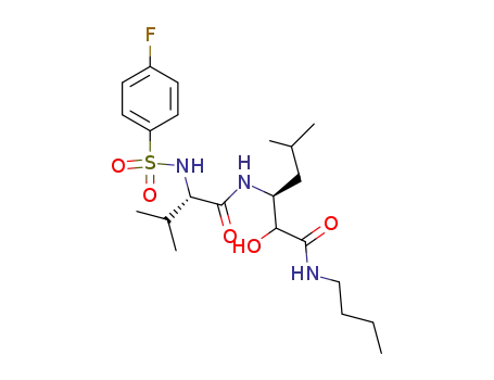(3S)-N-butyl-3-((2S)-2-((4-fluorophenyl)sulfonylamino)-3-methylbutanoylamino)-2-hydroxy-5-methylhexanamide