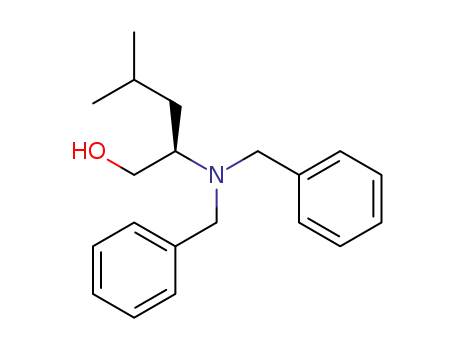 Molecular Structure of 307532-07-6 ((S)-2-(DIBENZYLAMINO)-4-METHYL-1-PENTANOL)