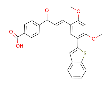 4-[(2E)-3-(5-BENZO[b]THIEN-2-YL-2,4-DIMETHOXYPHENYL)-1-OXO-2-PROPENYL]BENZOIC acid