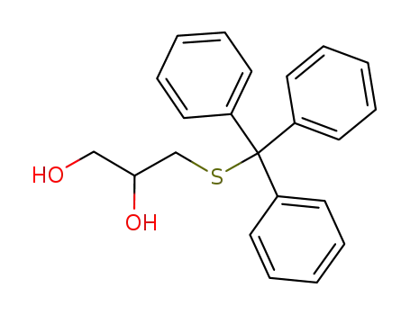 Molecular Structure of 123017-16-3 (1,2-Propanediol, 3-[(triphenylmethyl)thio]-)