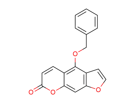 Molecular Structure of 109559-62-8 (7H-Furo[3,2-g][1]benzopyran-7-one, 4-(phenylmethoxy)-)