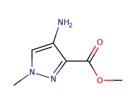 Molecular Structure of 637336-53-9 (1H-Pyrazole-3-carboxylicacid,4-amino-1-methyl-,methylester(9CI))