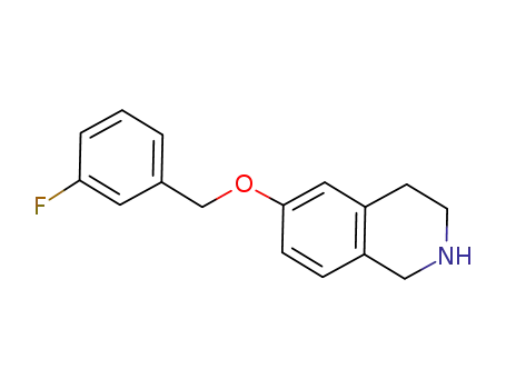 Molecular Structure of 620606-74-8 (6-(3-fluorobenzyloxy)-1,2,3,4-tetrahydroisoquinoline)