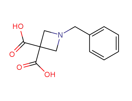 Molecular Structure of 106014-87-3 (3,3-Azetidinedicarboxylic acid, 1-(phenylmethyl)-)