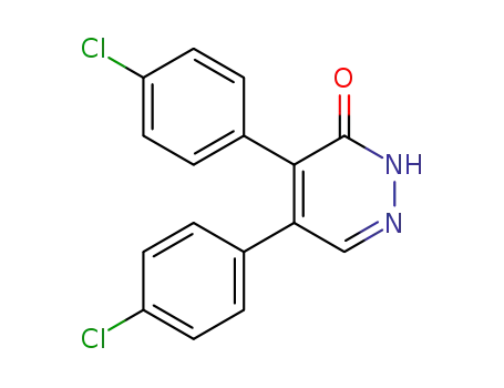 Molecular Structure of 591769-90-3 (3(2H)-Pyridazinone, 4,5-bis(4-chlorophenyl)-)