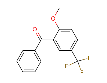Molecular Structure of 72083-15-9 (Methanone, [2-methoxy-5-(trifluoromethyl)phenyl]phenyl-)