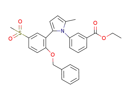 3-{2-[5-methanesulfonyl-2-(benzyloxy)phenyl]-5-methyl-pyrrol-1-yl}-benzoic acid ethyl ester