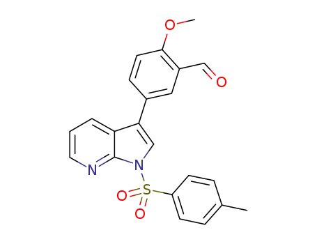 2-methoxy-5-[1-(toluene-4-sulfonyl)-1H-pyrrolo[2,3-b]pyridin-3-yl]benzaldehyde
