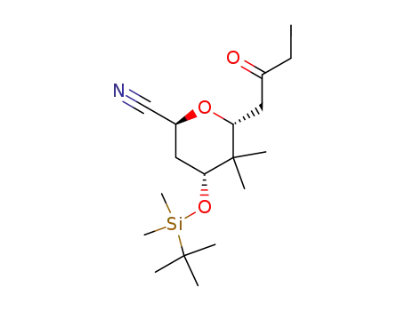 (2S,4R,6R)-4-(tert-Butyl-dimethyl-silanyloxy)-5,5-dimethyl-6-(2-oxo-butyl)-tetrahydro-pyran-2-carbonitrile