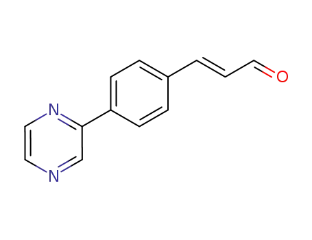 Molecular Structure of 545445-58-7 (2-Propenal, 3-(4-pyrazinylphenyl)-, (2E)-)