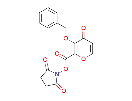 Molecular Structure of 1037293-71-2 (3-benzyloxy-4-oxo-4H-pyran-2-carboxylic acid 2,5-dioxo-pyrrolidin-1-yl ester)