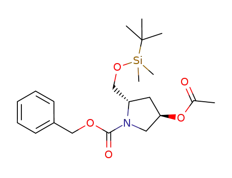 (2S,4R)-N-(benzyloxycarbonyl)-2-t-butyldimethylsilyloxymethyl-4-oxyacetylpyrrolidine