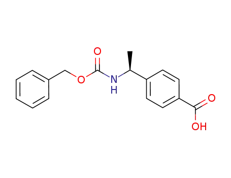 Molecular Structure of 847729-00-4 (4-[(1S)-1-[[(Benzyloxy)carbonyl]amino]ethyl]benzoic acid)