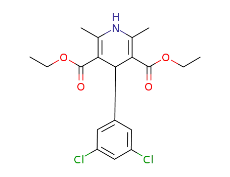 Molecular Structure of 897627-79-1 (diethyl 4-(3,5-dichlorophenyl)-2,6-dimethyl-1,4-dihydropyridine-3,5-dicarboxylate)