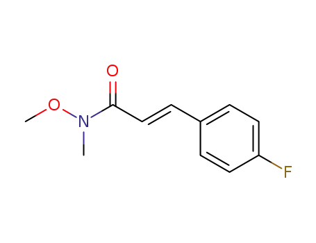 Molecular Structure of 243665-10-3 ((E)-3-(4-fluorophenyl)-N-methoxy-N-methylacrylamide)