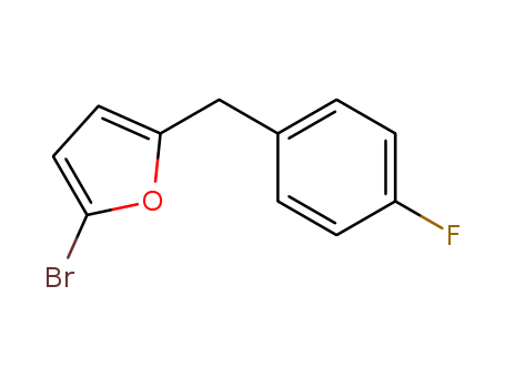 Furan, 2-bromo-5-[(4-fluorophenyl)methyl]- CAS No  154355-81-4