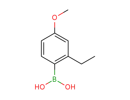 Molecular Structure of 342899-07-4 ((2-Ethyl-4-Methoxyphenyl)boronic acid)