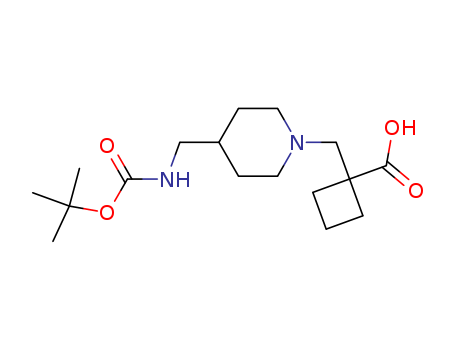 Cyclobutanecarboxylic acid, 1-[[4-[[[(1,1-dimethylethoxy)carbonyl]amino]methyl]-1-piperidinyl]methyl]-