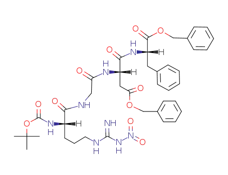 Molecular Structure of 906673-81-2 (Boc-Arg(Nω-NO2)-Gly-Asp(OBn)-Phe-OBn)
