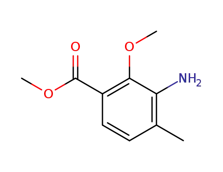 Molecular Structure of 907190-26-5 (Methyl 3-aMino-2-Methoxy-4-Methylbenzoate)