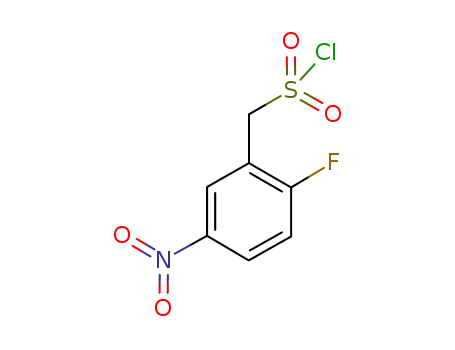 Molecular Structure of 841476-27-5 (Benzenemethanesulfonyl chloride, 2-fluoro-5-nitro-)