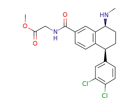 cis-(1S)-N-methyl-7-(N-(methoxycarbonylmethyl)amino)-4-(3,4-dichlorophenyl)-1,2,3,4-tetrahydro-1-naphthalenamine