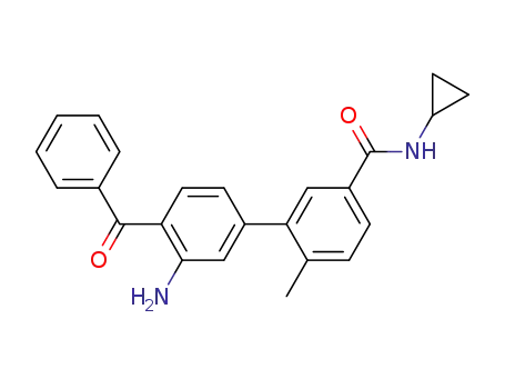 3'-Amino-4'-benzoyl-6-methyl-biphenyl-3-carboxylic acid cyclopropylamide