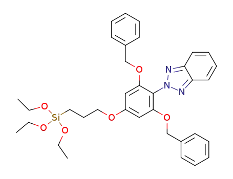 Molecular Structure of 1008756-32-8 (2-{2,6-bis(benzyloxy)-4-[3-(triethoxysilyl)propoxy]phenyl}-2H-1,2,3-benzotriazole)