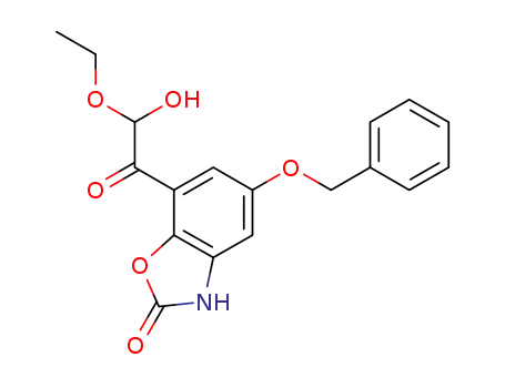 Molecular Structure of 861841-91-0 (2(3H)-Benzoxazolone, 7-(ethoxyhydroxyacetyl)-5-(phenylmethoxy)-)