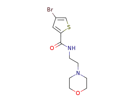 Molecular Structure of 666721-00-2 (2-Thiophenecarboxamide, 4-bromo-N-[2-(4-morpholinyl)ethyl]-)
