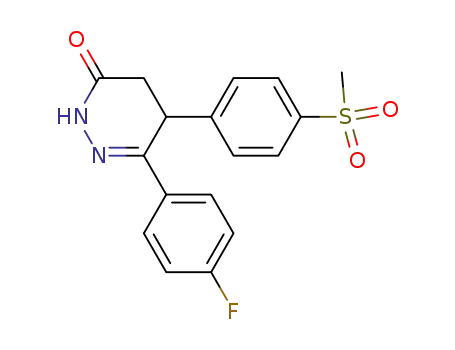 3(2H)-Pyridazinone,6-(4-fluorophenyl)-4,5-dihydro-5-[4-(methylsulfonyl)phenyl]-