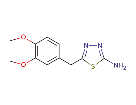 Molecular Structure of 313957-85-6 (5-(3,4-DIMETHOXY-BENZYL)-[1,3,4]THIADIAZOL-2-YLAMINE)