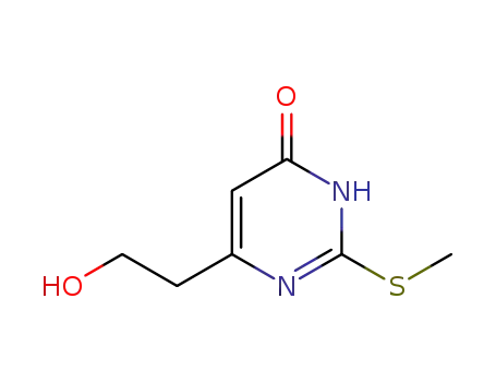 4(1H)-Pyrimidinone, 6-(2-hydroxyethyl)-2-(methylthio)-
