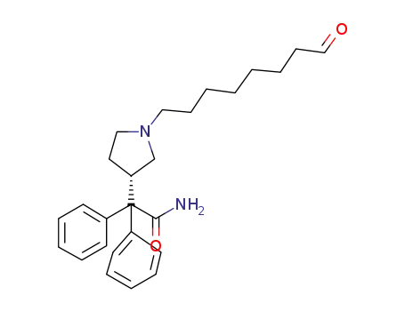 Molecular Structure of 808757-08-6 (2-[(S)-1-(8-Oxooctyl)pyrrolidin-3-yl]-2,2-diphenylacetamide)