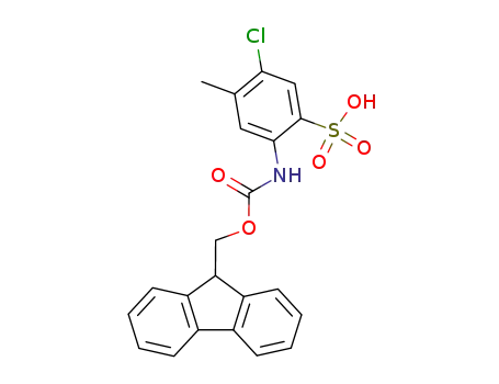 Molecular Structure of 946066-41-7 (5-chloro-2-(9H-fluoren-9-ylmethoxycarbonylamino)-4-methyl-benzenesulfonic acid)
