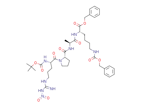 Molecular Structure of 663954-94-7 (Boc-Arg(NO<sub>2</sub>)-Pro-Ala-Lys(Z)-OBzl)