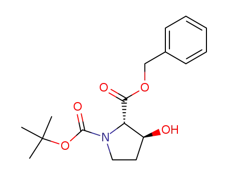 Molecular Structure of 330945-07-8 (2-benzyl 1-(tert-butyl) (2S,3S)-3-hydroxypyrrolidine-1,2-dicarboxylate)