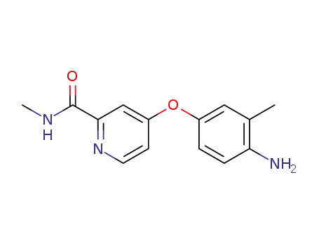 Molecular Structure of 284462-74-4 (2-Pyridinecarboxamide, 4-(4-amino-3-methylphenoxy)-N-methyl-)