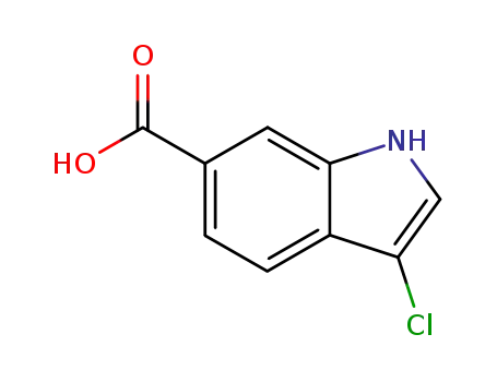 Molecular Structure of 219508-17-5 (3-Chloro-1H-indole-6-carboxylic acid)