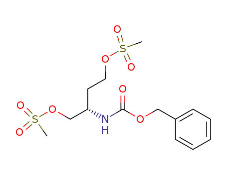 Molecular Structure of 176970-05-1 ((S)-2-Benzyloxycarbonylamino-1,4-bis(methanesulf)