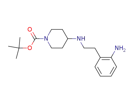Molecular Structure of 783368-12-7 (1-Piperidinecarboxylic acid, 4-[[2-(2-aminophenyl)ethyl]amino]-,
1,1-dimethylethyl ester)