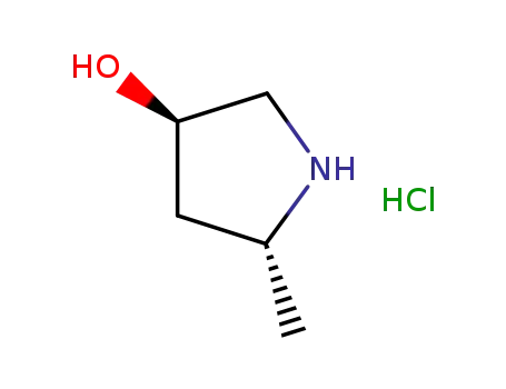 Molecular Structure of 857651-11-7 ((3R,5R)-5-Methylpyrrolidin-3-ol hydrochloride)