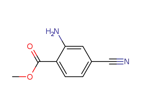 Molecular Structure of 159847-83-3 (Methyl 2-amino-4-cyanobenzoate)