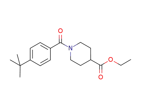 Molecular Structure of 142778-60-7 (ethyl 1-((4-tert-butyl)benzoyl)piperidine-4-carboxylate)