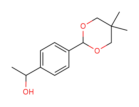 Molecular Structure of 784211-98-9 (Benzenemethanol, 4-(5,5-dimethyl-1,3-dioxan-2-yl)-a-methyl-)