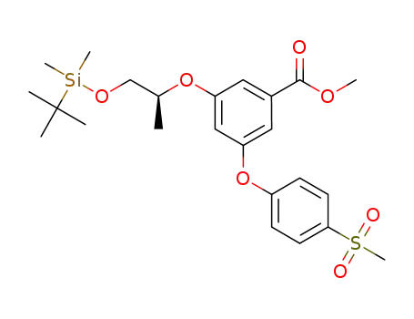 5-((1S)-2-(tert-butyldimethylsiloxy)-1-methylethoxy)-3-(4-methanesulfonylphenoxy)benzoic acid methyl ester