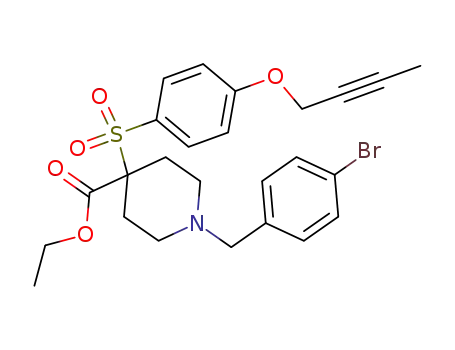 4-Piperidinecarboxylic acid,
1-[(4-bromophenyl)methyl]-4-[[4-(2-butynyloxy)phenyl]sulfonyl]-, ethyl
ester
