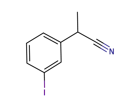 Molecular Structure of 891657-58-2 (2-(3-iodophenyl)propanenitrile)